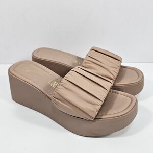 Seychelles Coney Island Women's Platform Sandals in Vachetta Sz 7 Made in Italy
